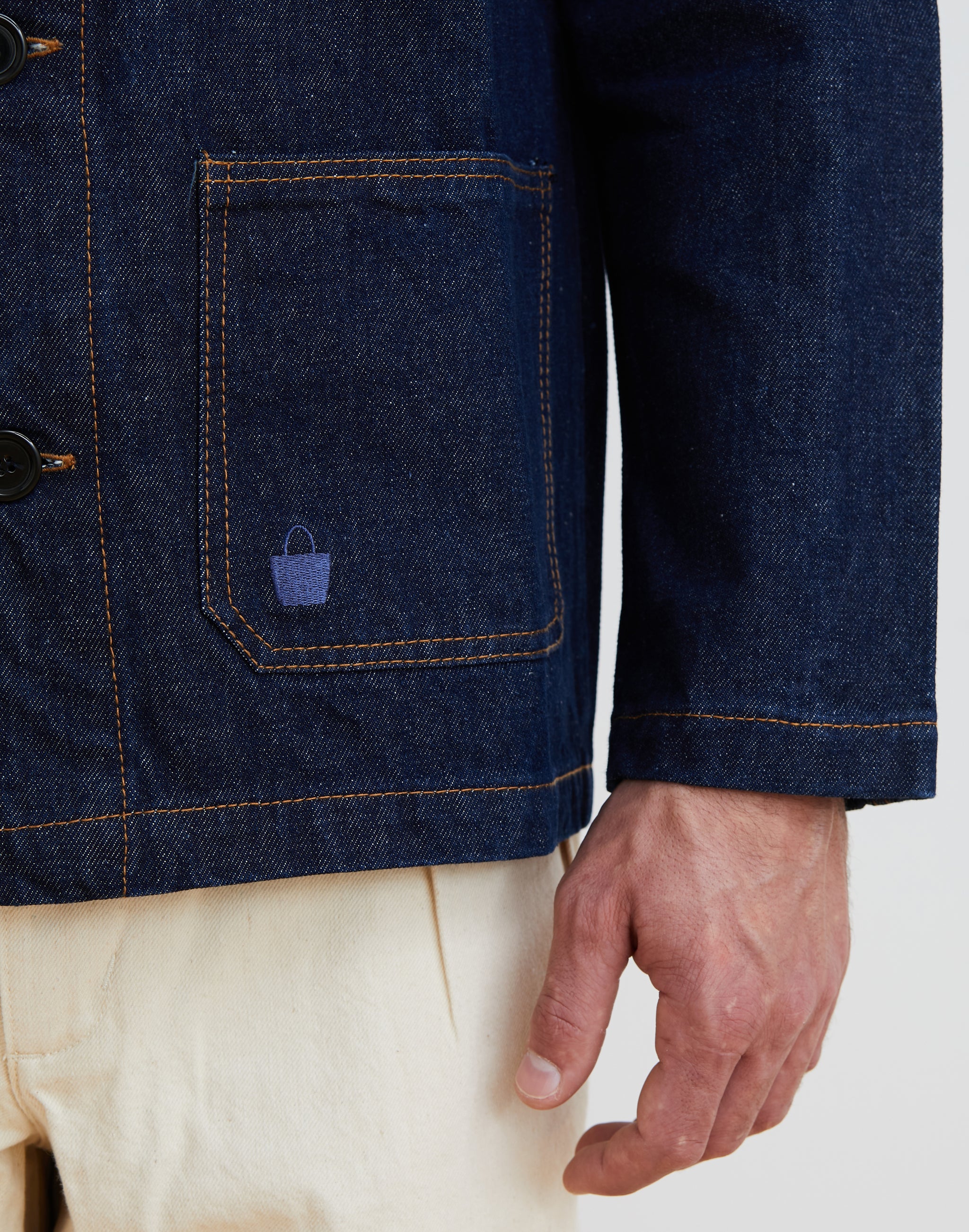 Chore Unisex Jacket – Raw Denim – Nimesba