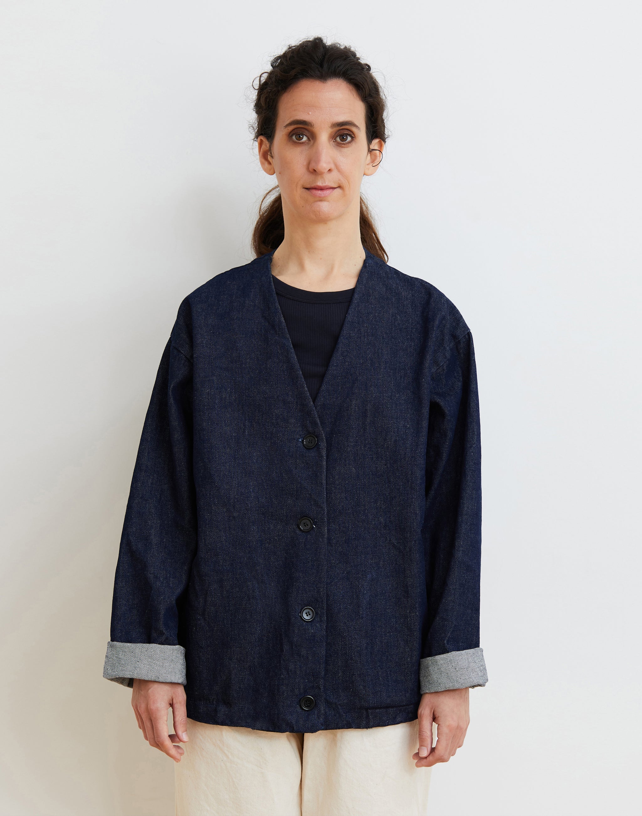 Cardigan Jacket — Raw Denim – Nimesba