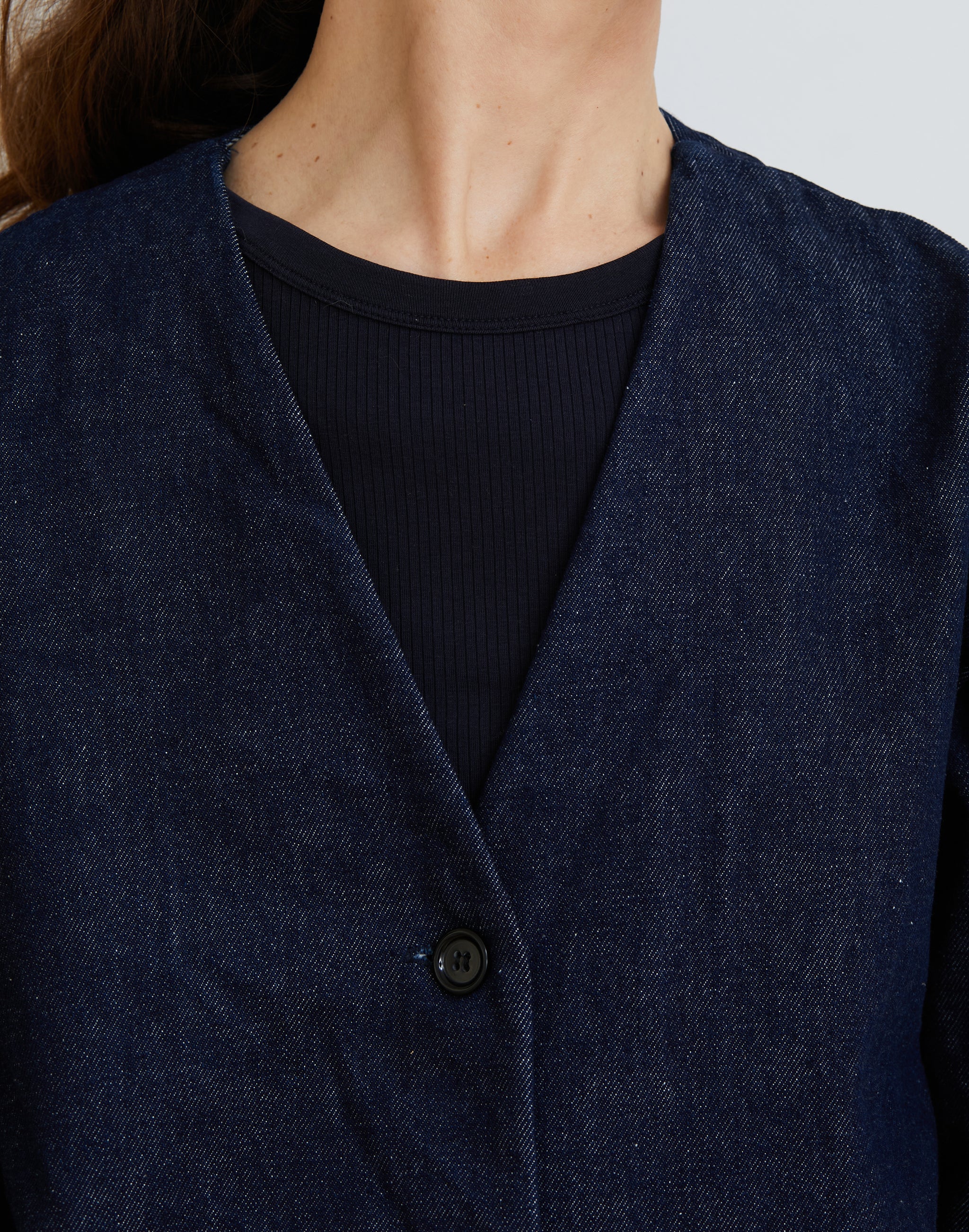 Cardigan Jacket — Raw Denim – Nimesba