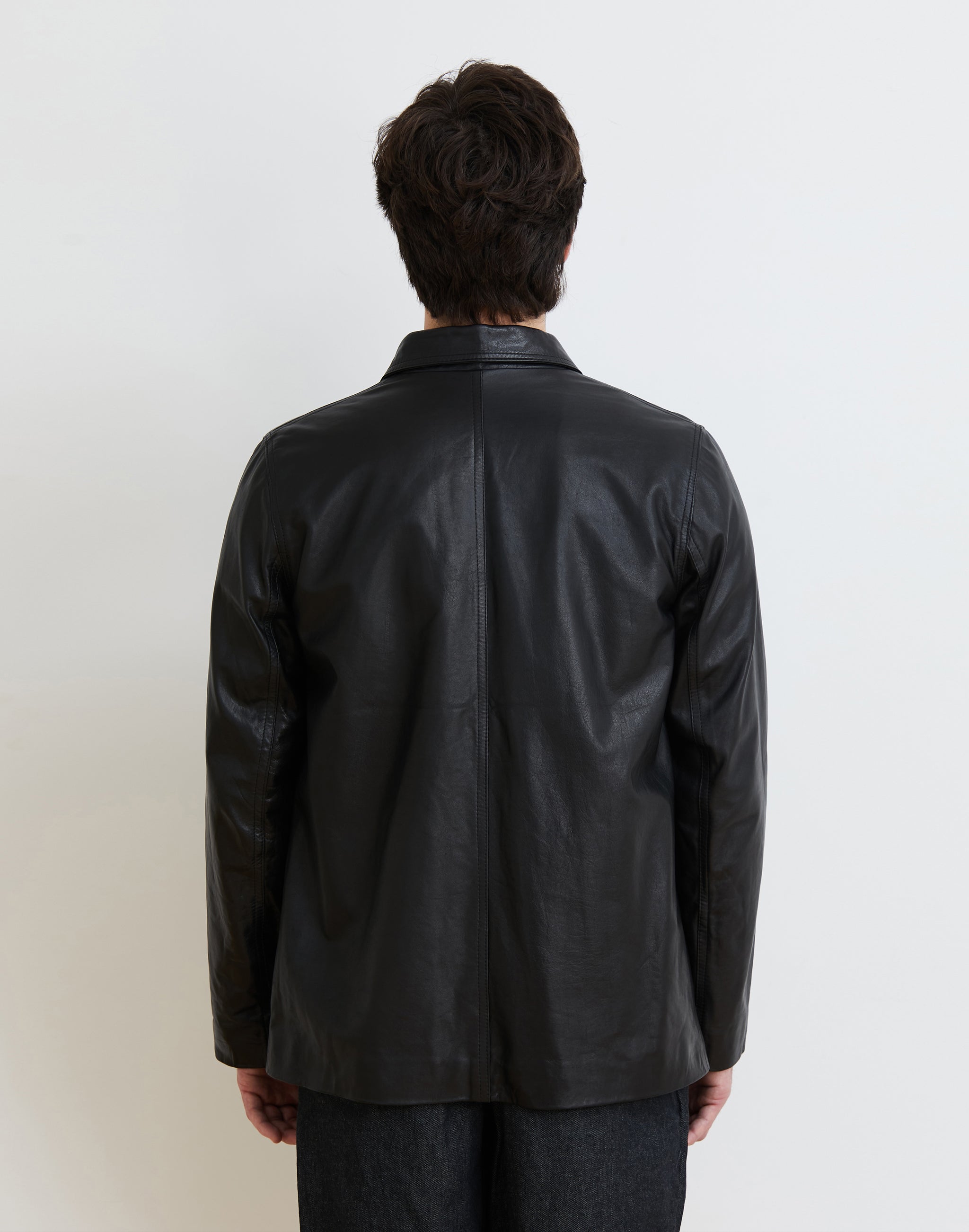 Unisex Leather Jacket – Black – Nimesba