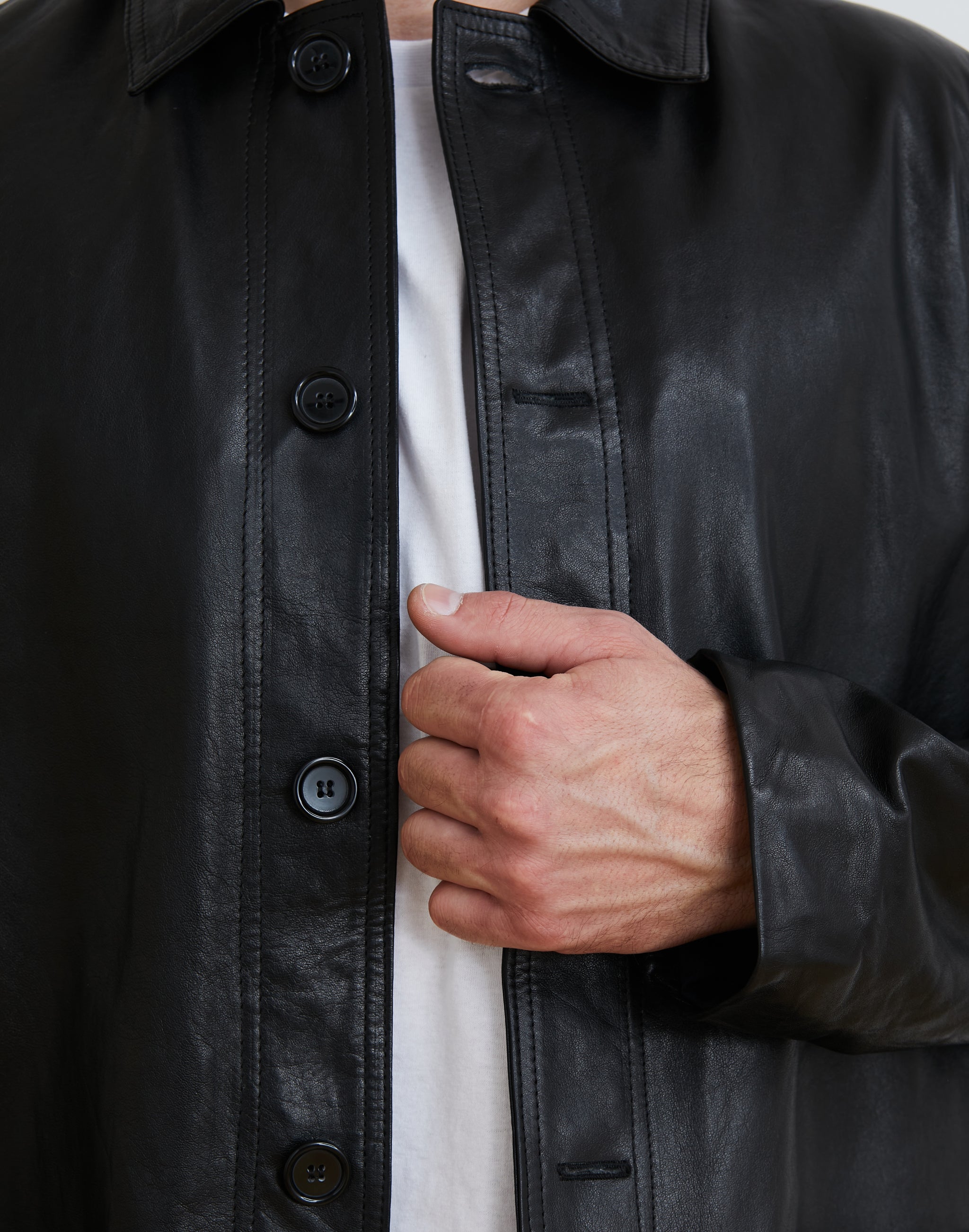 Unisex Leather Jacket – Black – Nimesba