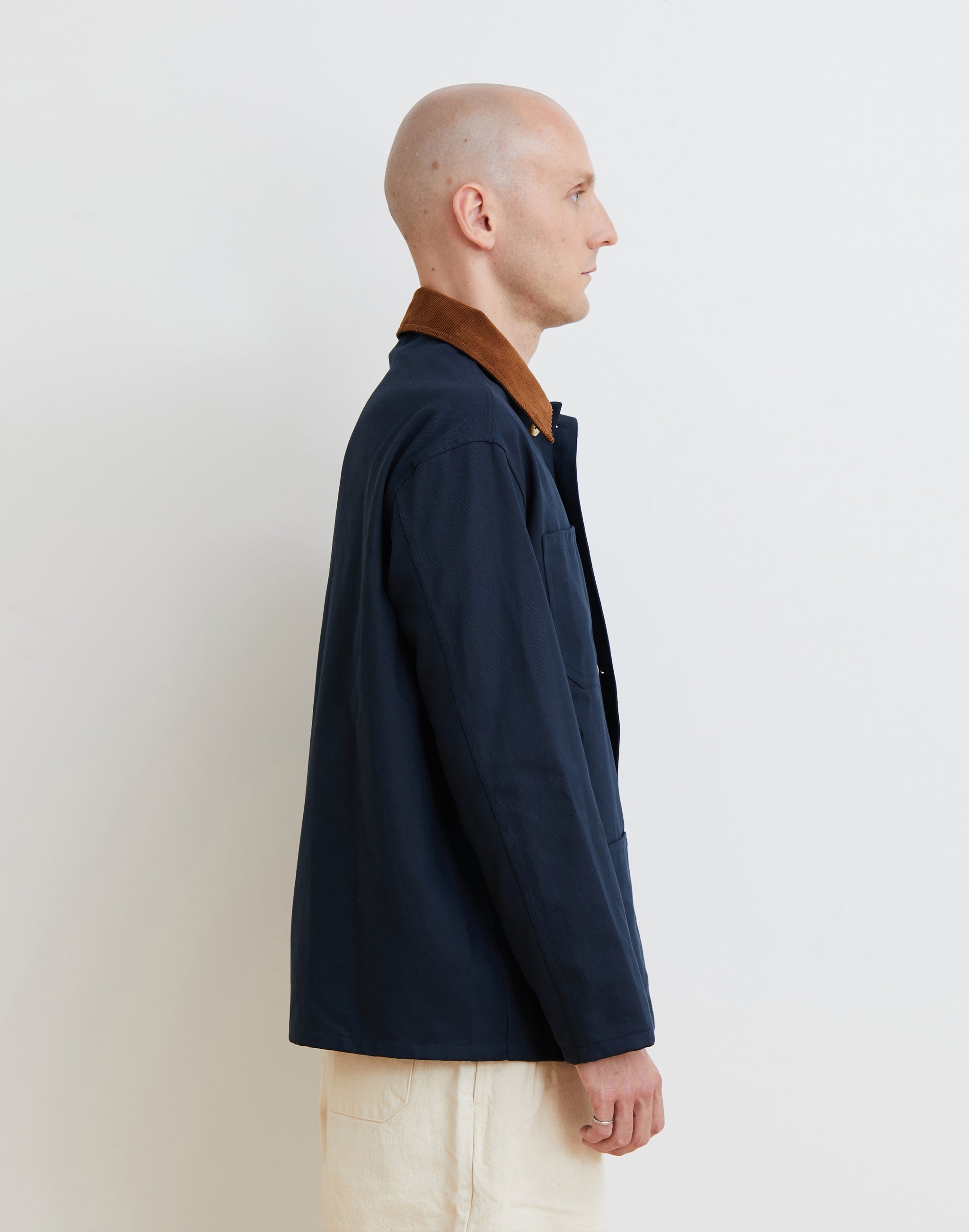 〈6〉COTTON BAFU CORDUROY COLLAR JACKET Buy Threadbare Brown 100% Cotton Corduroy Collar Lightweight